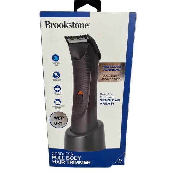 Brookstone Wet Dry Cordless Full Body Hair Trimmer Compact Groomer New - Picture 1 of 8
